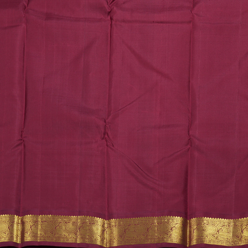 Hayagrivas Mango Yellow Kanjivaram Silk Saree with Maroon Border BBD745H1-1