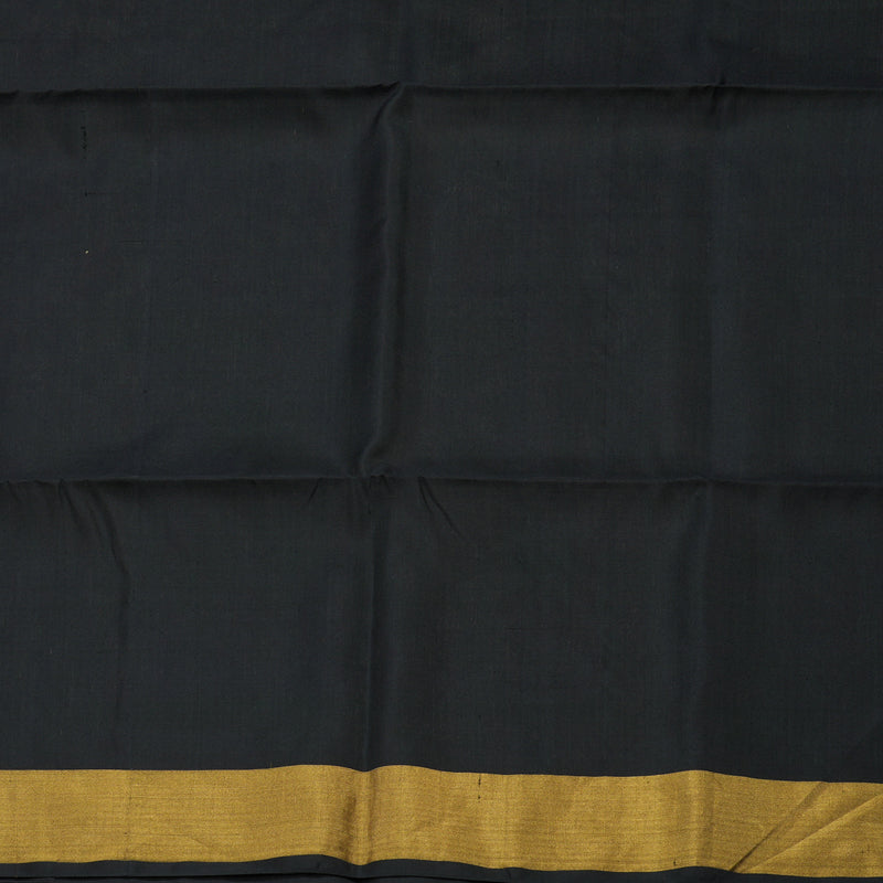 Hayagrivas Handloom Half White Soft Silk Saree with Black Border BBD74D1-55