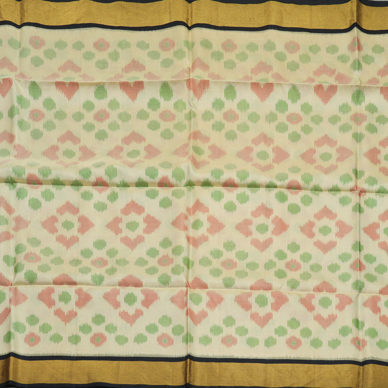 Hayagrivas Handloom Half White Soft Silk Saree with Black Border BBD74D1-55