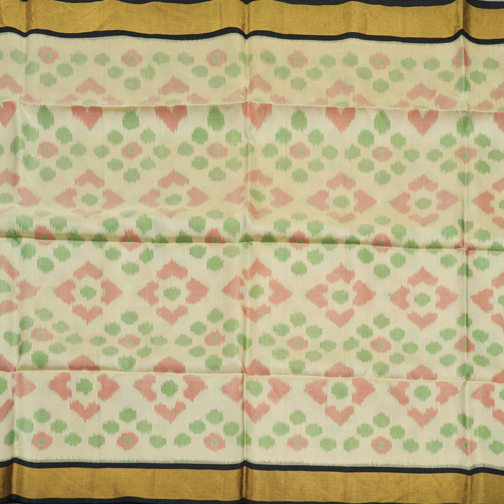 Hayagrivas Handloom Half White Soft Silk Saree with Black Border BBD74D1-55