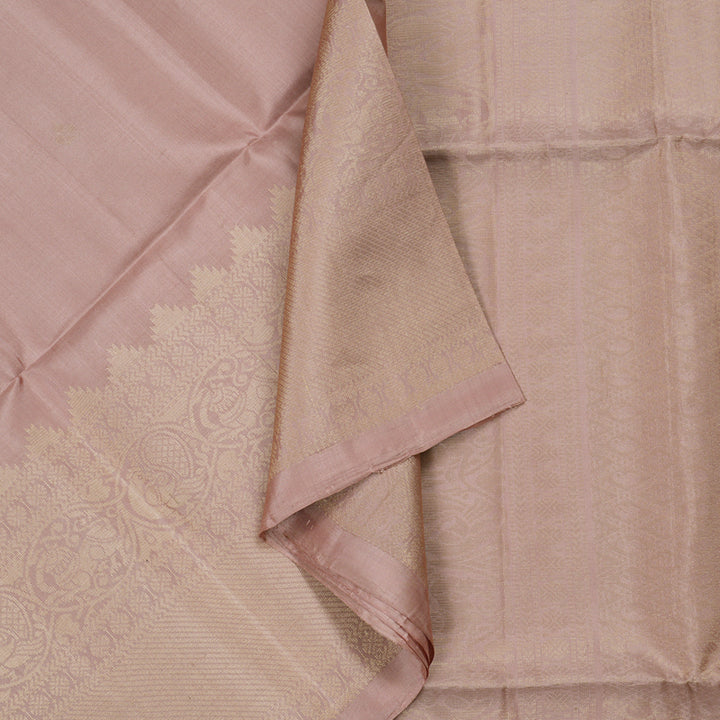 Hayagrivas Handloom Pastel Pink Soft Silk Saree with Pastel Pink Border BBD750H28-3