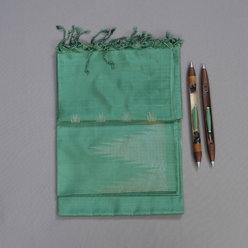 Hayagrivas Sage Green Handloom Soft Silk Saree BBD752H4-2