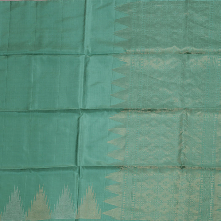 Hayagrivas Sage Green Handloom Soft Silk Saree BBD752H4-2