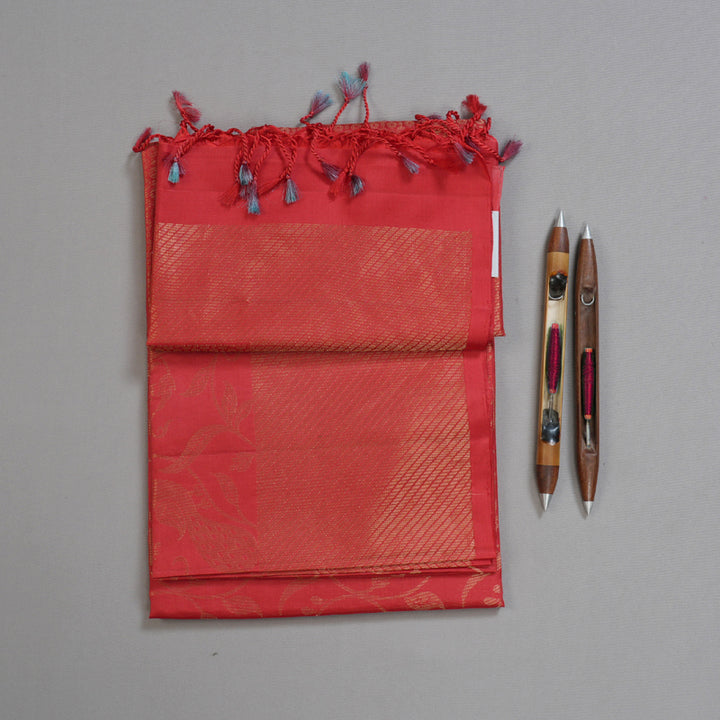 Hayagrivas Glorious Red Handloom Soft Silk Saree BBD752H8-2