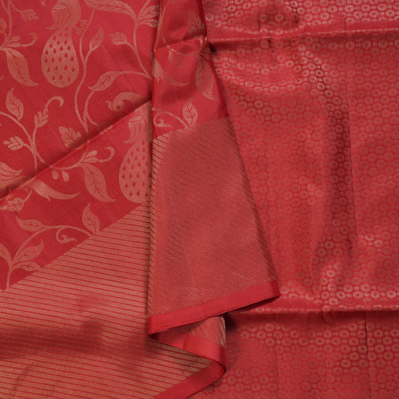 Hayagrivas Glorious Red Handloom Soft Silk Saree BBD752H8-2
