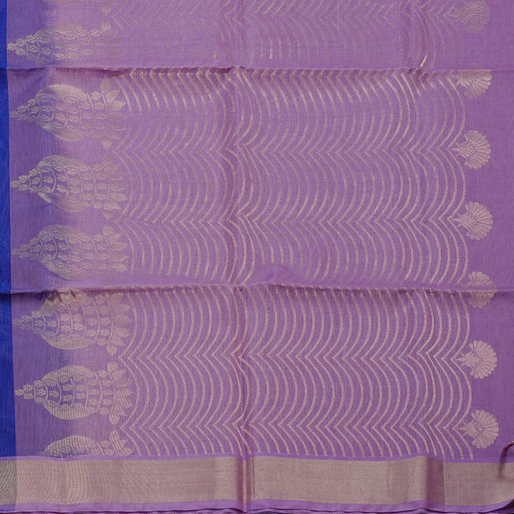 Hayagrivas Handloom Kora Silk Cotton Saree in Vivid Blue BBD756H2-11