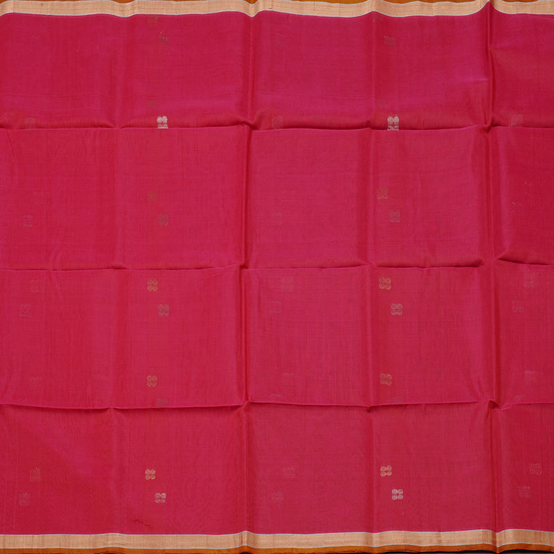 Hayagrivas Handloom Kora Silk Cotton Saree in Mesmerising Maroonish Pink BBD756H2-29