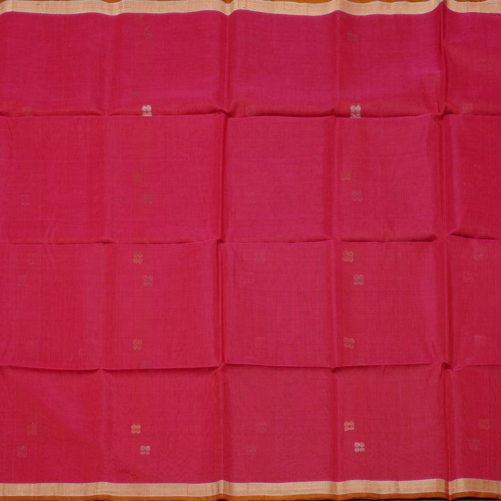 Hayagrivas Handloom Kora Silk Cotton Saree in Mesmerising Maroonish Pink BBD756H2-29