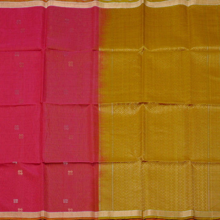 Hayagrivas Handloom Kora Silk Cotton Saree in Mesmerising Maroonish Pink BBD756H2-29