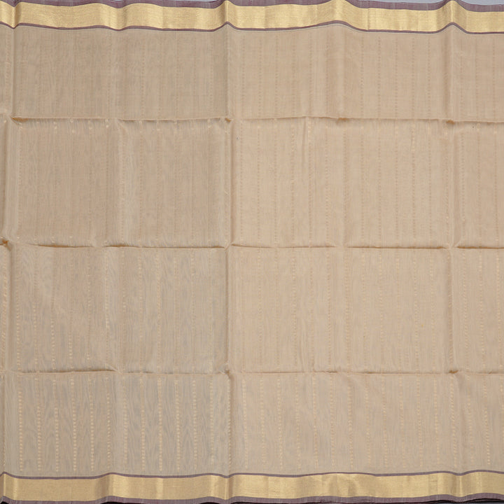 Hayagrivas Handloom Kora Silk Cotton Saree in Elegant Beige BBD756H2-7