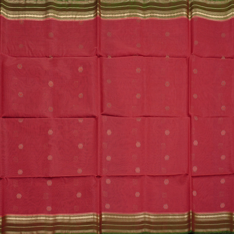 Hayagrivas Handloom Kora Silk Cotton Saree in Royal Maroon BBD756H3-7