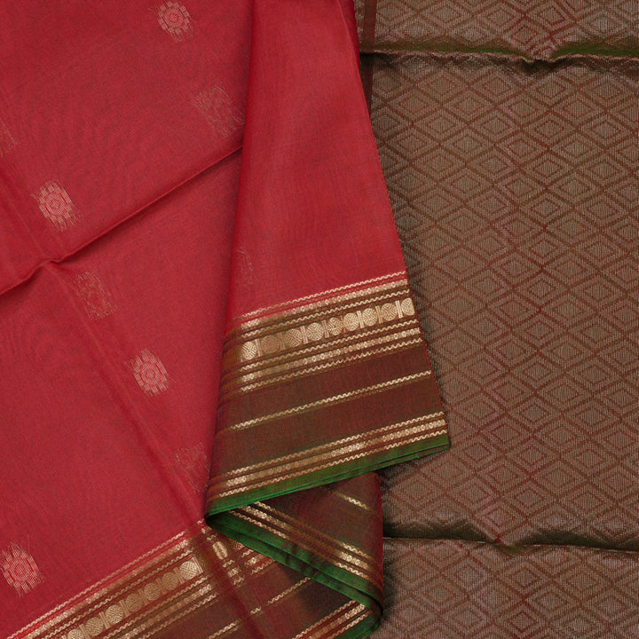 Hayagrivas Handloom Kora Silk Cotton Saree in Royal Maroon BBD756H3-7