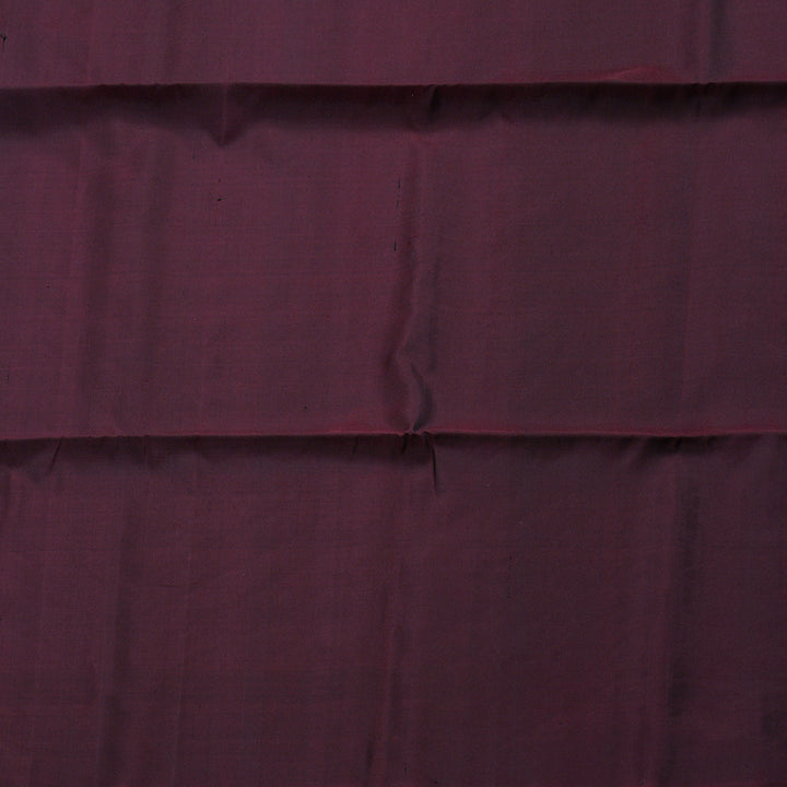 Hayagrivas Dark Grey Handloom Soft Silk Saree with Wine Maroon Border BBD758H1-2