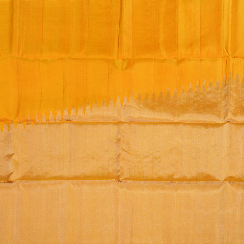 Hayagrivas Handloom Yellow Soft Silk Saree with Beige Raising Border  BBD760H7-1