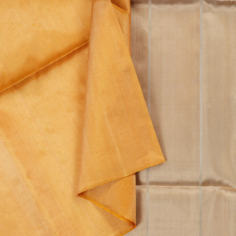 Hayagrivas Handloom Yellow Soft Silk Saree with Beige Raising Border  BBD760H7-1