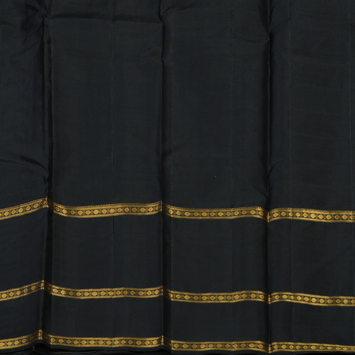 Hayagrivas Handloom Grey Kanjivaram Silk Saree with Black Border BBD764H6-1