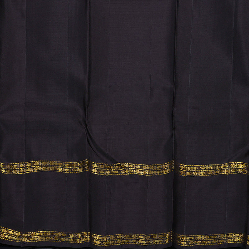 Hayagrivas Dark Brown Kanjivaram Silk Saree with Dark Brown Border BBD765H1-1