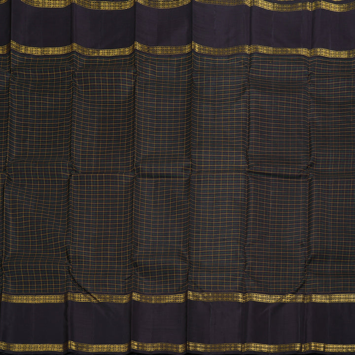 Hayagrivas Dark Brown Kanjivaram Silk Saree with Dark Brown Border BBD765H1-1