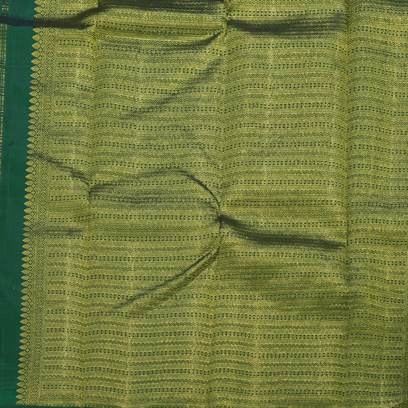 Hayagrivas Bottle Green Kanjivaram Silk Saree with Bottle Green Border - BBD765H6-1