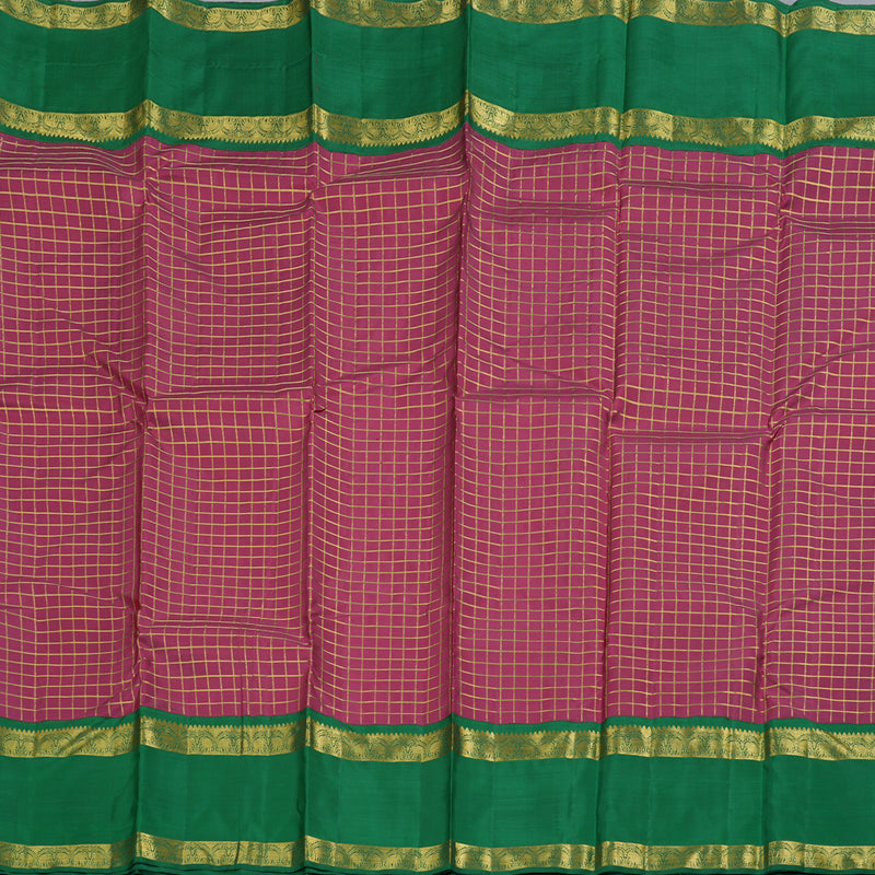 Hayagrivas Maroon Kanjivaram Silk Saree with Green Border BBD768H4-1