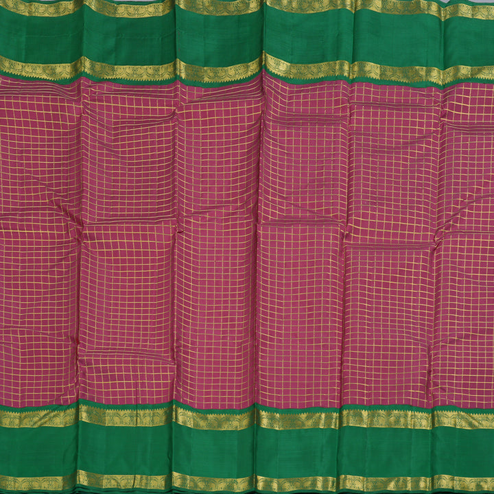 Hayagrivas Maroon Kanjivaram Silk Saree with Green Border BBD768H4-1