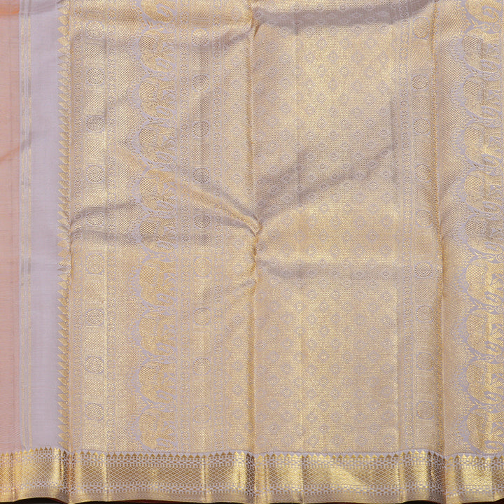 Hayagrivas Peach Pink Kanjivaram Silk Saree with Peach Pink Border BBD768H5-1