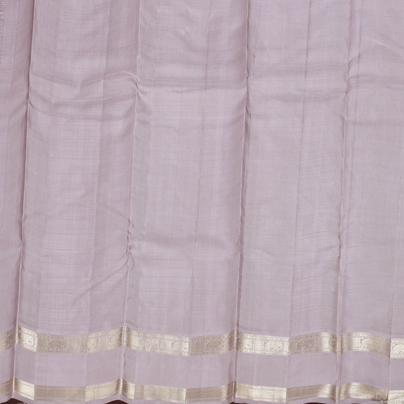 Hayagrivas Plum Purple Kanjivaram Silk Saree with Onion Pink Border - BBD768H7-1