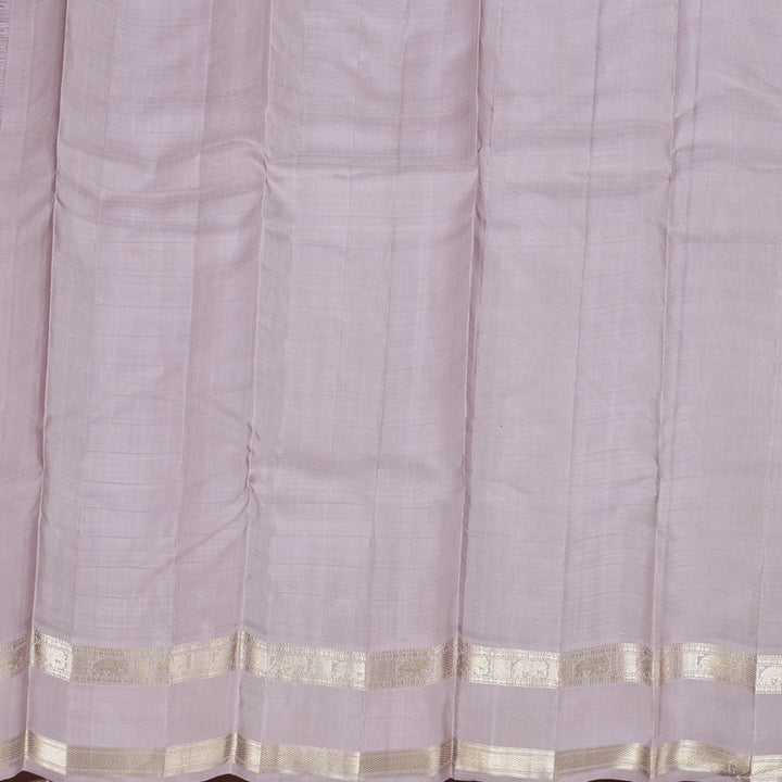 Hayagrivas Plum Purple Kanjivaram Silk Saree with Onion Pink Border - BBD768H7-1