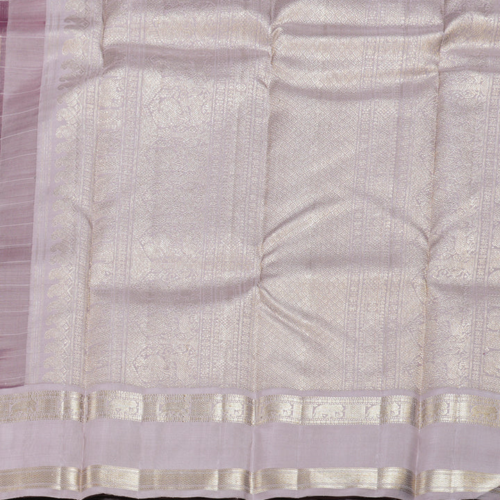 Hayagrivas Plum Purple Kanjivaram Silk Saree with Onion Pink Border - BBD768H7-1