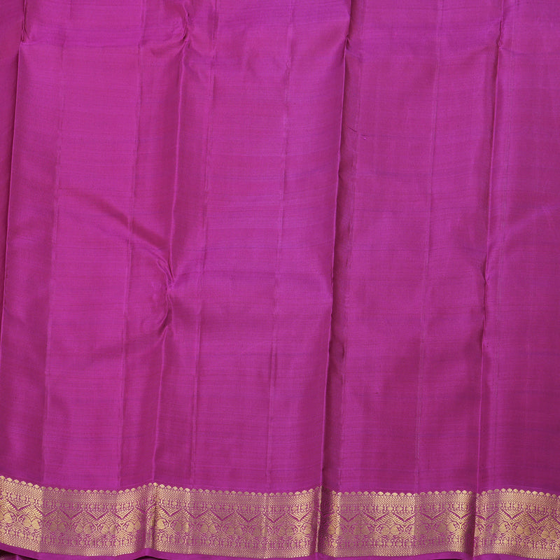 Hayagrivas Peach  Kanjivaram Silk Saree with Pink And Blue Border- BBD769H2-1