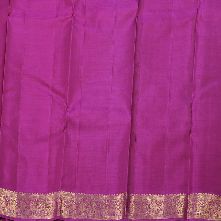 Hayagrivas Peach  Kanjivaram Silk Saree with Pink And Blue Border- BBD769H2-1