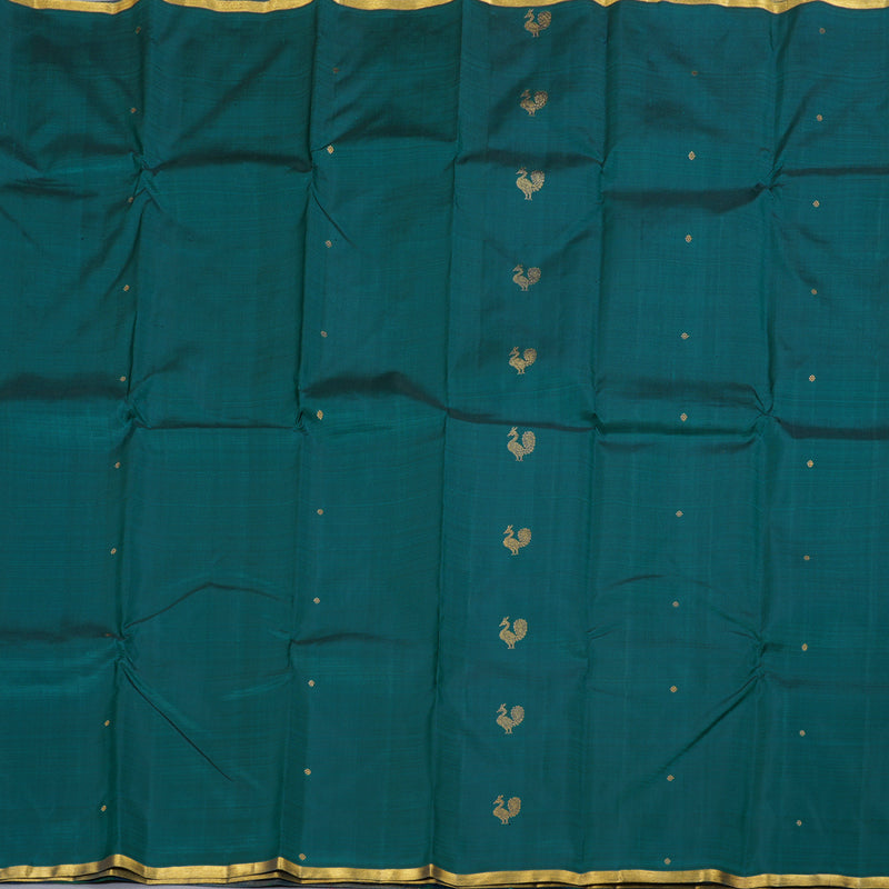 Hayagrivas Emerald Green Kanjivaram Silk Saree BBD772H1-1