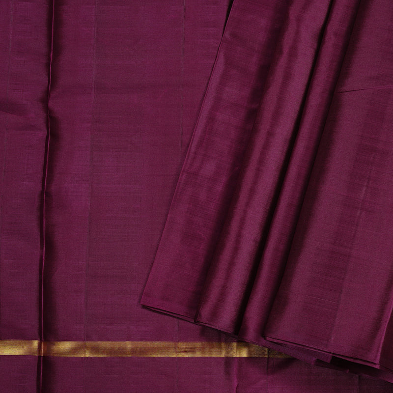 Hayagrivas Handloom Kanjivaram Silk Saree in Enchanting Muppagm (Light Peach, Ash Grey and Purple) BBD775H2-4