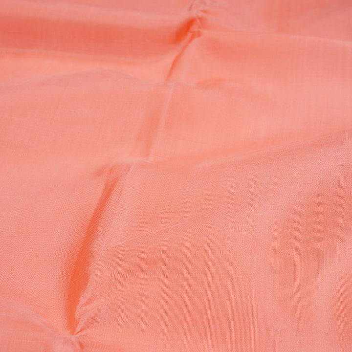 Hayagrivas Peach Pink Kanjivaram Silk Saree with Black Border BBD778H1-1