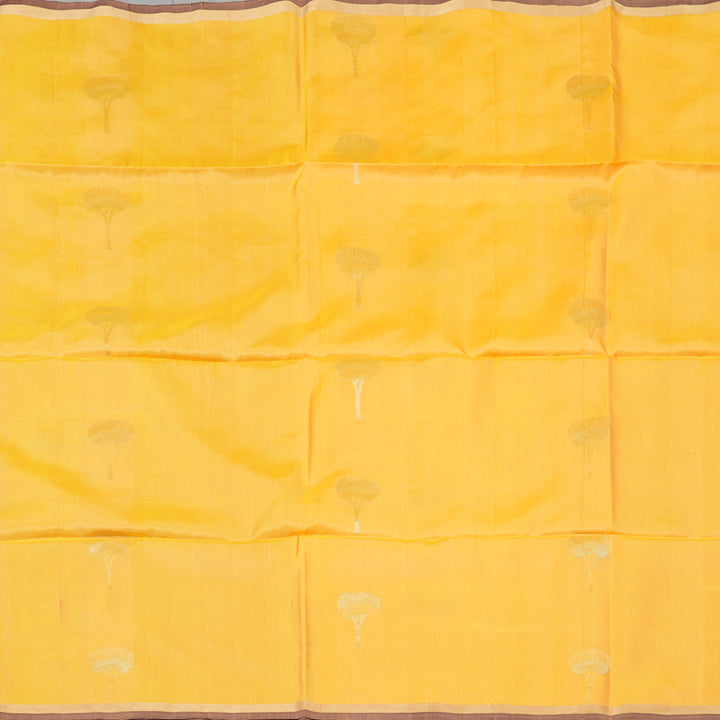 Hayagrivas Yellow Pure Soft Silk Saree with Dusky Maroon border BBD780H2-26