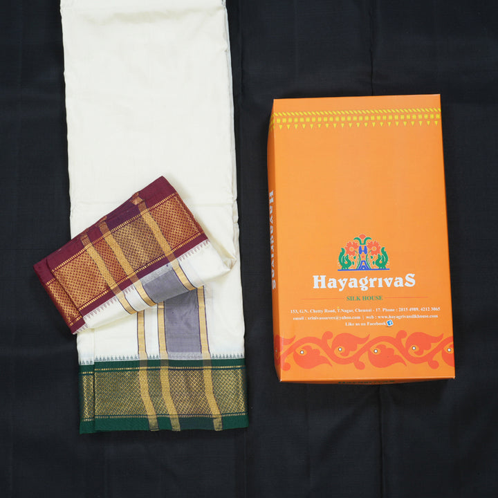 Hayagrivas Handloom 9*5 Silk Dhothi BBD781H2-1