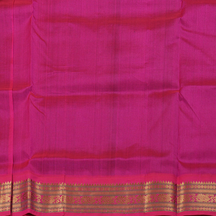 Hayagrivas Bottle Green - Pink Border Handloom Silk Cotton Saree BBD782H13-5