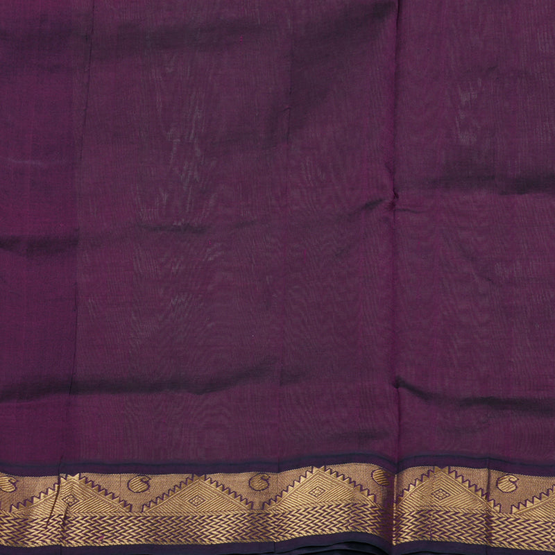 Hayagrivas Pista Green With Purple Korvai Silk Cotton Saree BBD782H14-9