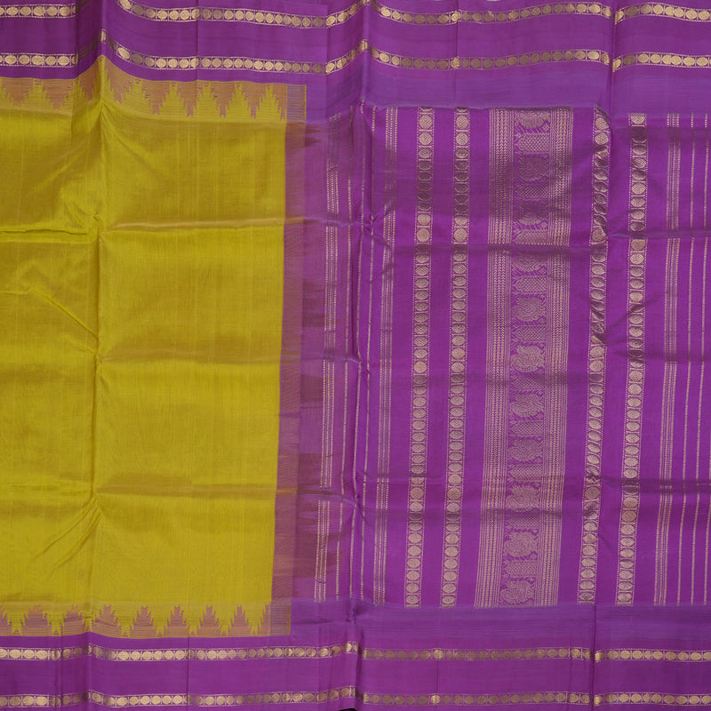 Hayagrivas Korvai Temple Border Handwoven Silk Cotton Saree BBD783H6-1