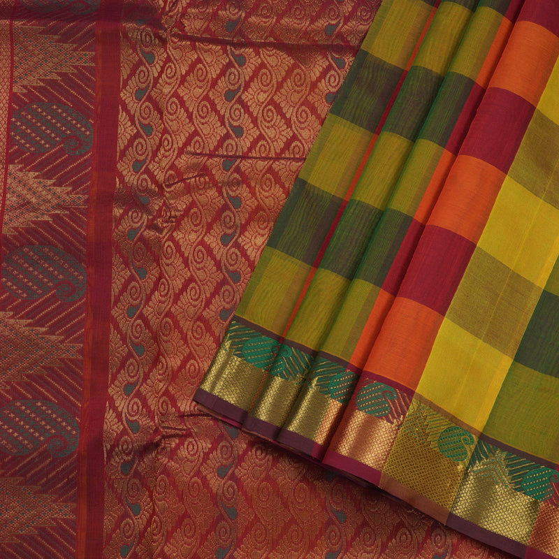 Hayagrivas Handloom Ten Yards Silk Cotton Saree BBD784H4-1