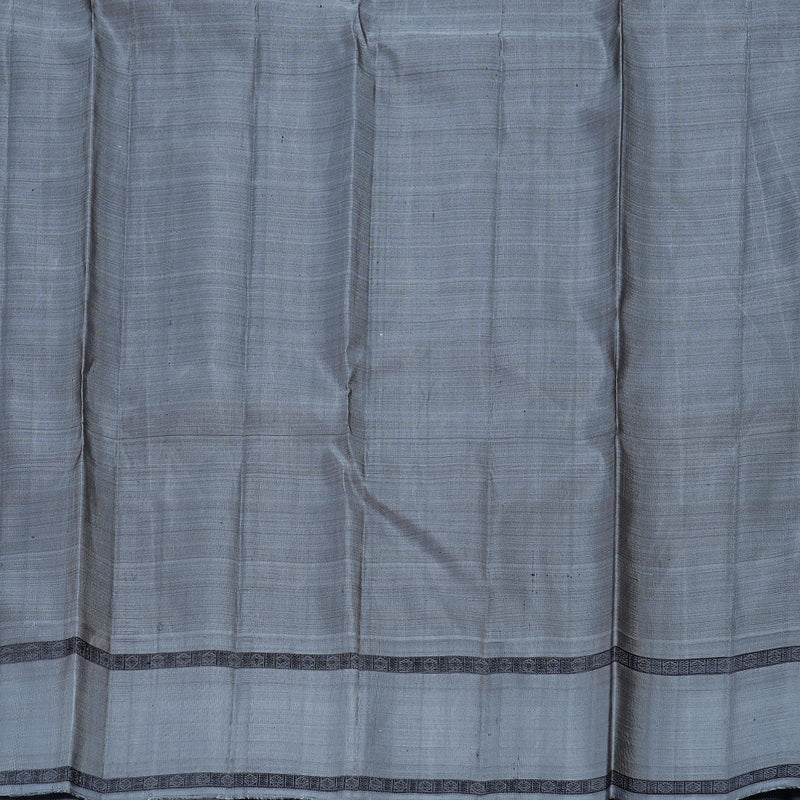 Hayagrivas Purple Handloom Kanjivaram Silk Saree with Grey Border BBD792H7-1