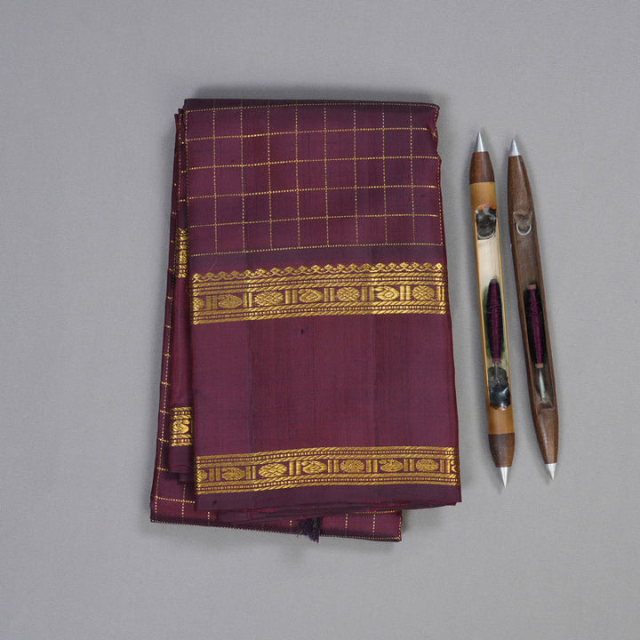 Hayagrivas Handloom Jarigai Checks Kanjivaram Saree BBD793H3-1