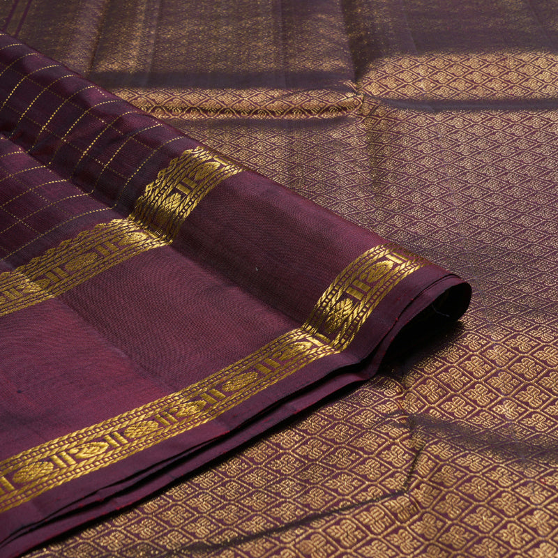 Hayagrivas Handloom Jarigai Checks Kanjivaram Saree BBD793H3-1