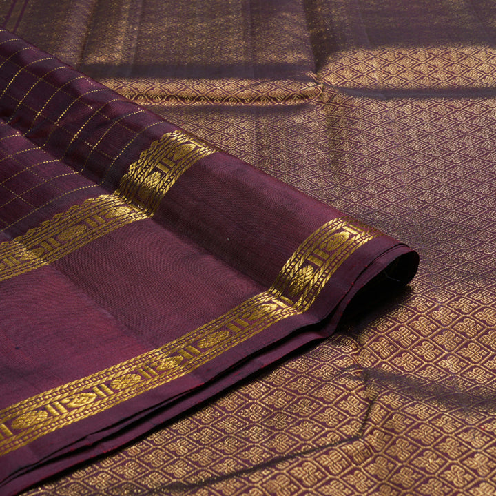Hayagrivas Handloom Jarigai Checks Kanjivaram Saree BBD793H3-1