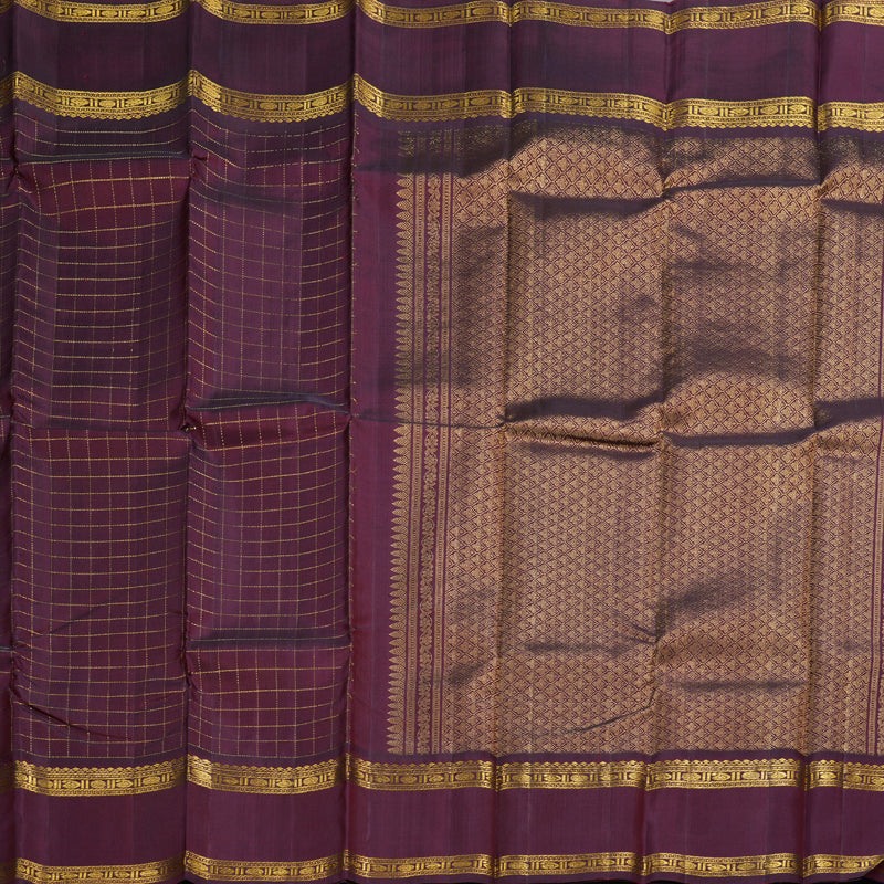 Hayagrivas Handloom Jarigai Checks Kanjivaram Saree BBD793H3-1