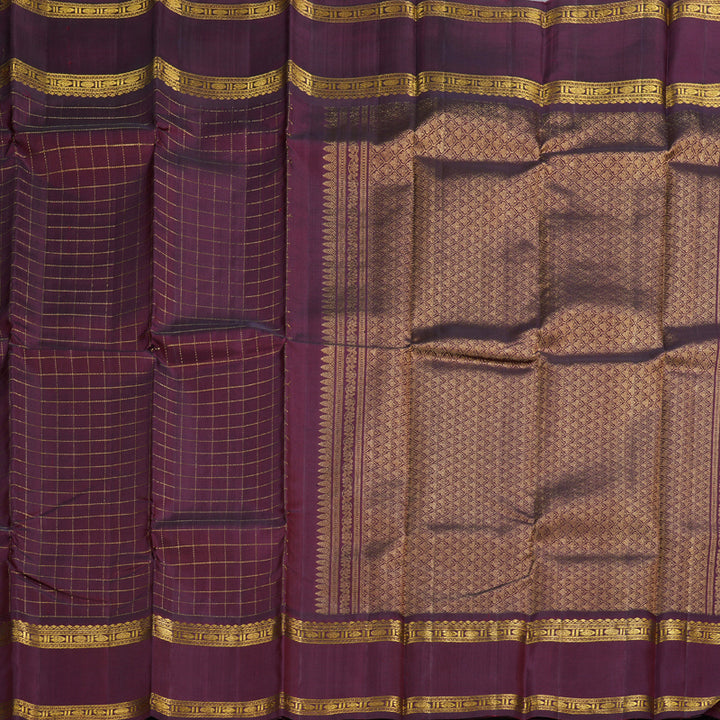 Hayagrivas Handloom Jarigai Checks Kanjivaram Saree BBD793H3-1