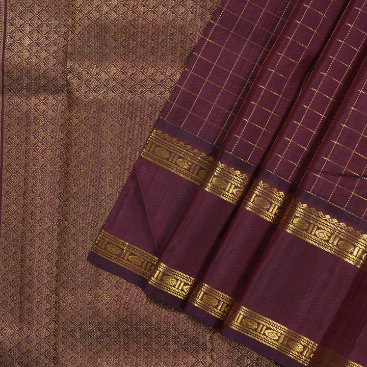 Hayagrivas Handloom Jarigai Checks Kanjivaram Saree BBD793H3-1