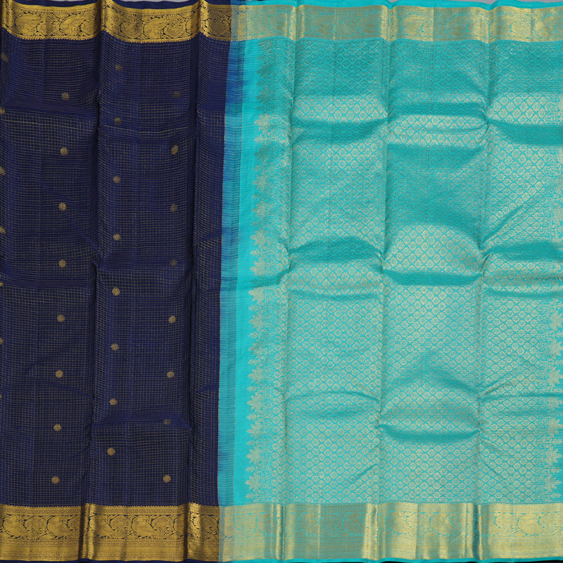 Hayagrivas Blue Kanjivaram Silk Saree BBD794H12-1