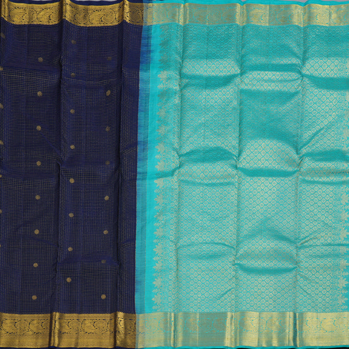 Hayagrivas Blue Kanjivaram Silk Saree BBD794H12-1