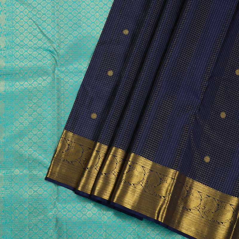 Hayagrivas Blue Kanjivaram Silk Saree BBD794H12-1